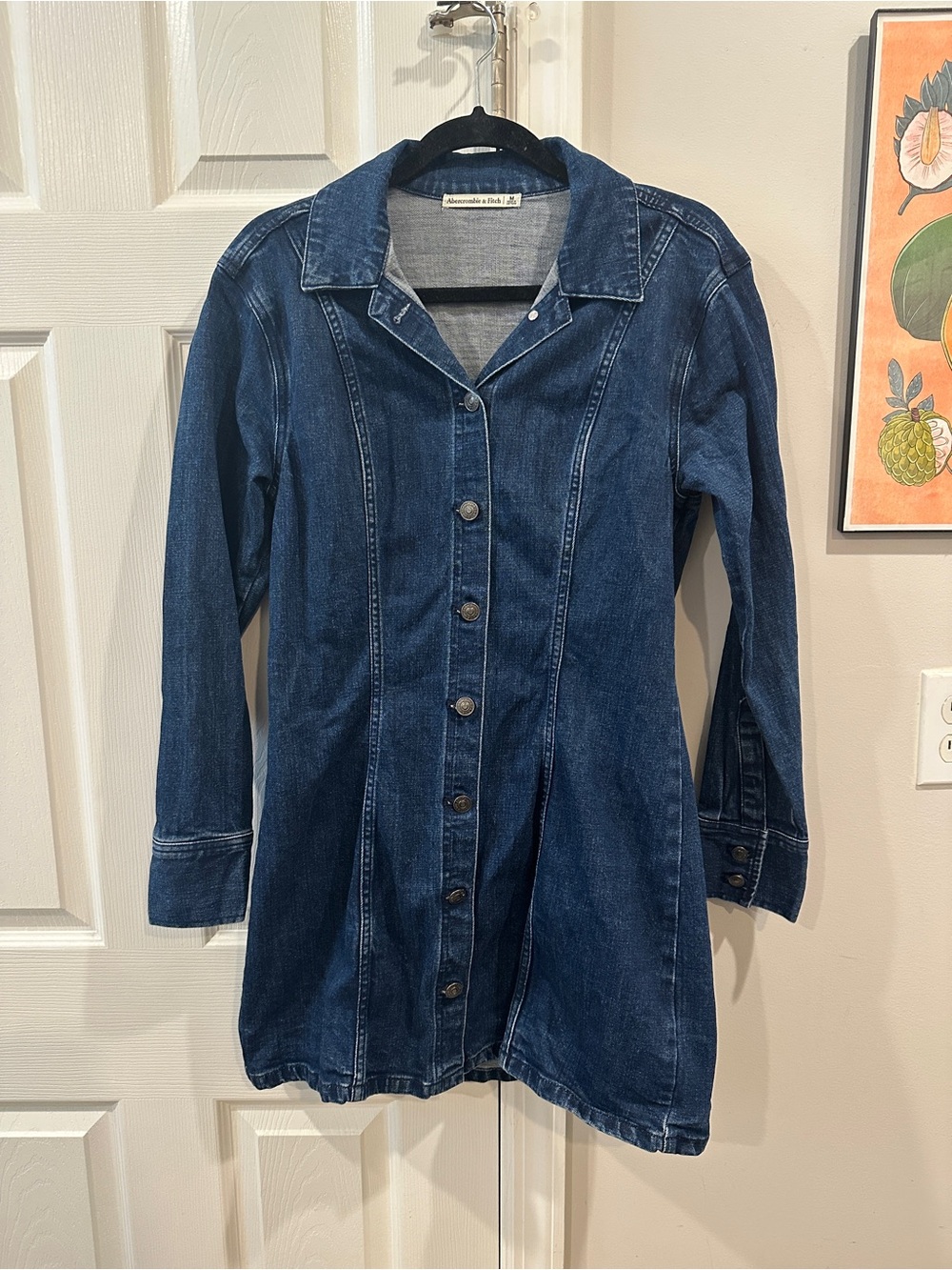 Abercrombie & Fitch Indigo Blue Denim Shirt Dress